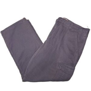 Wrangler Authentics Gray Fleece-Lined Cargo Pants 36x30